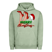 Pigment Oil Green merry Christmas heels Urban Hoodie - BarkalooDesign