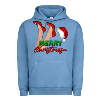 Pigment Pebble Blue merry Christmas heels Urban Hoodie - BarkalooDesign