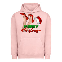 Pigment Salmon merry Christmas heels Urban Hoodie - BarkalooDesign
