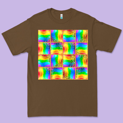 Pride Lgbtq Flag And Leopard With Glitter Seamless Premium Tee Designed By Bundleandbundleshop