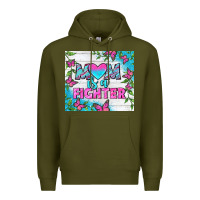 Army Green Mom Is A Fighter Tumbler Premium Hoodie - BundleAndBundleShop