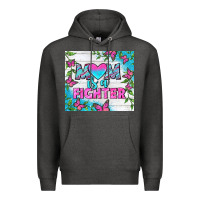 Charcoal Heather Mom Is A Fighter Tumbler Premium Hoodie - BundleAndBundleShop