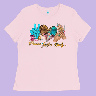 Peace Love Nails Bbs Ladies Tee Designed By Bundleandbundleshop