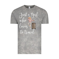 Cloud Rock just a girl who loves to travel traveling women nomad t shirt Vintage Tee - baoMotion