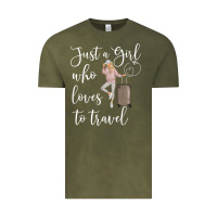 Just A Girl Who Loves To Travel Traveling Women Nomad T Shirt Vintage Tee | Teevron