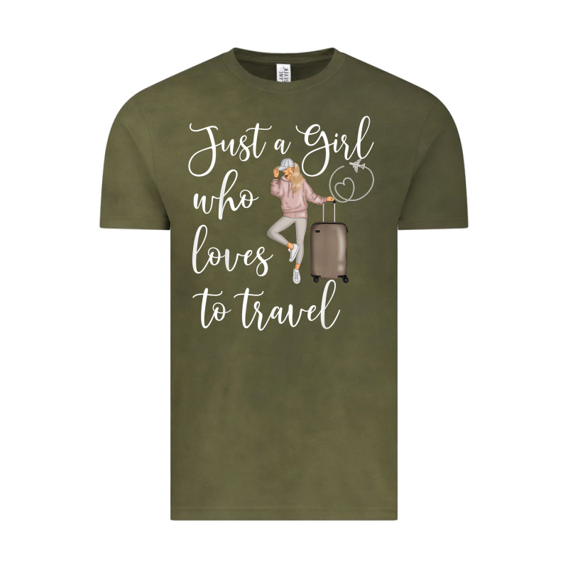 Just A Girl Who Loves To Travel Traveling Women Nomad T Shirt Vintage Tee by baoMotion | Teevron