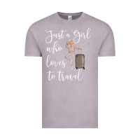 Vintage Zinc just a girl who loves to travel traveling women nomad t shirt Vintage Tee - baoMotion
