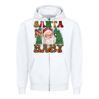 White santa baby Zipper Hoodie - FaDigitalArtStudio