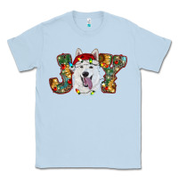 Dusty Blue white shepherd christmas joy Classic Tee - RanaPortraitStore