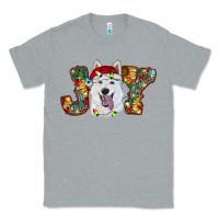 Heather Grey white shepherd christmas joy Classic Tee - RanaPortraitStore