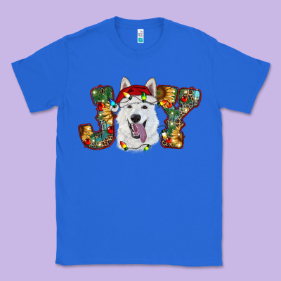 White Shepherd Christmas Joy Classic Tee Designed By Ranaportraitstore