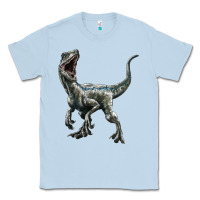 Dusty Blue Velociraptor Classic Tee - LillyAllenDesigns