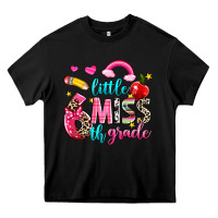 Black little miss sixth grade Heavy Core Tee - NancyCooperArtShop