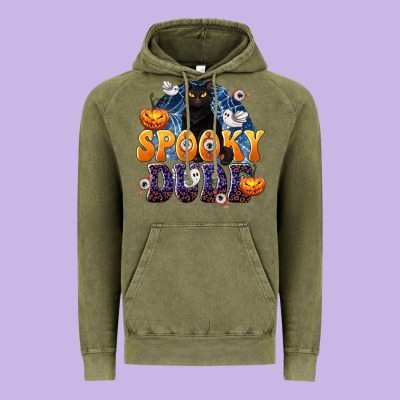 Spooky Dude Vintage Hoodie Designed By Texasbilliewilder