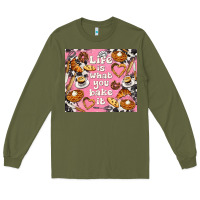 Army Green life is what you bake it with cowhide Long Sleeve Tee - TumblerDesignByShophia