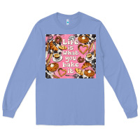 Colony Blue life is what you bake it with cowhide Long Sleeve Tee - TumblerDesignByShophia