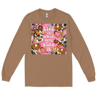 Toasted Coconut life is what you bake it with cowhide Long Sleeve Tee - TumblerDesignByShophia