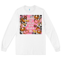 White life is what you bake it with cowhide Long Sleeve Tee - TumblerDesignByShophia