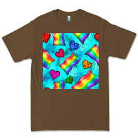 Cacao Pride lgbtq flags and leopard seamless pattern Premium Tee - BundleAndBundleShop
