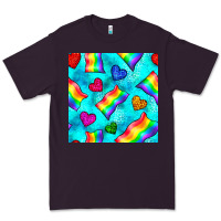 Plum Pride lgbtq flags and leopard seamless pattern Premium Tee - BundleAndBundleShop