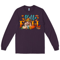 Plum hello fall heifer cow Long Sleeve Tee - RanaPortraitStore
