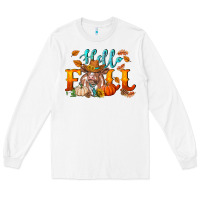 White hello fall heifer cow Long Sleeve Tee - RanaPortraitStore