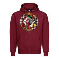 Burgundy Cowgirl Boots Zipper Hoodie - FaDigitalArtStudio