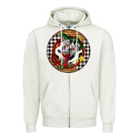 Oatmeal Heather Cowgirl Boots Zipper Hoodie - FaDigitalArtStudio