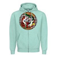 Seafoam Cowgirl Boots Zipper Hoodie - FaDigitalArtStudio