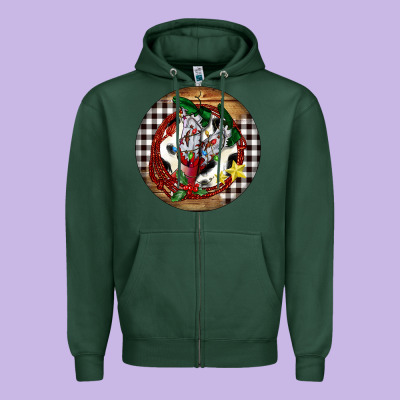 Cowgirl Boots Zipper Hoodie Designed By Fadigitalartstudio