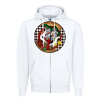 White Cowgirl Boots Zipper Hoodie - FaDigitalArtStudio