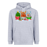 Heather Grey festive christmas cupcakes Heavyweight Hoodie - CowhideDigitalArt