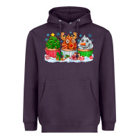 Plum festive christmas cupcakes Heavyweight Hoodie - CowhideDigitalArt