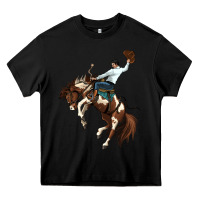 Black american paint horse rodeo cowboy Heavy Core Tee - MaliasSmallBusiness