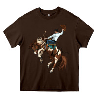 Chocolate Brown american paint horse rodeo cowboy Heavy Core Tee - MaliasSmallBusiness