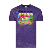 Cloud Purple take me to the beach Vintage Tee - NancyCooperArtShop