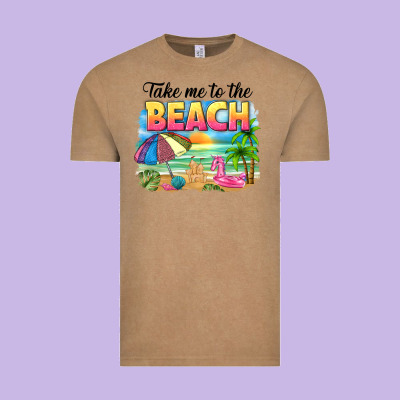 Take Me To The Beach Vintage Tee Designed By Nancycooperartshop