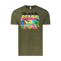 Vintage Olive take me to the beach Vintage Tee - NancyCooperArtShop