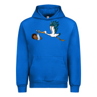 Cobalt stork with black baby boy Urban Hoodie - BarkalooDesign