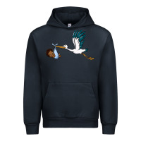 Navy stork with black baby boy Urban Hoodie - BarkalooDesign