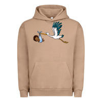 Pigment Burro stork with black baby boy Urban Hoodie - BarkalooDesign