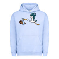 Pigment Grape Ice stork with black baby boy Urban Hoodie - BarkalooDesign