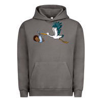 Pigment Tornado stork with black baby boy Urban Hoodie - BarkalooDesign