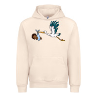 Sandshell stork with black baby boy Urban Hoodie - BarkalooDesign