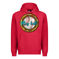 Cardinal baseball with sunflower round earrings Premium Hoodie - BundleAndBundleShop