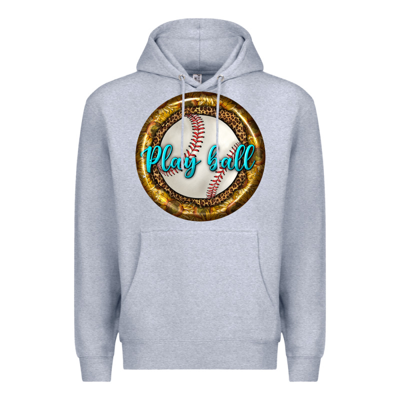 Baseball With Sunflower Round Earrings Premium Hoodie by BundleAndBundleShop | Teevron