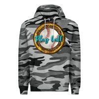 Slate Camo baseball with sunflower round earrings Premium Hoodie - BundleAndBundleShop