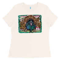 Bone thanksgiving turkey with background Ladies Tee - RanaPortraitStore