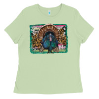Matcha thanksgiving turkey with background Ladies Tee - RanaPortraitStore