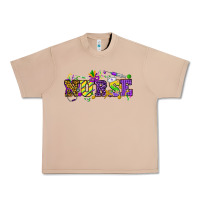 Burro Mardi Gras Day Nurse Urban Heavy Tee - NancyCooperArtShop